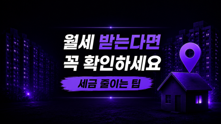 월세 세금 계산법 (2026 최신 기준)
