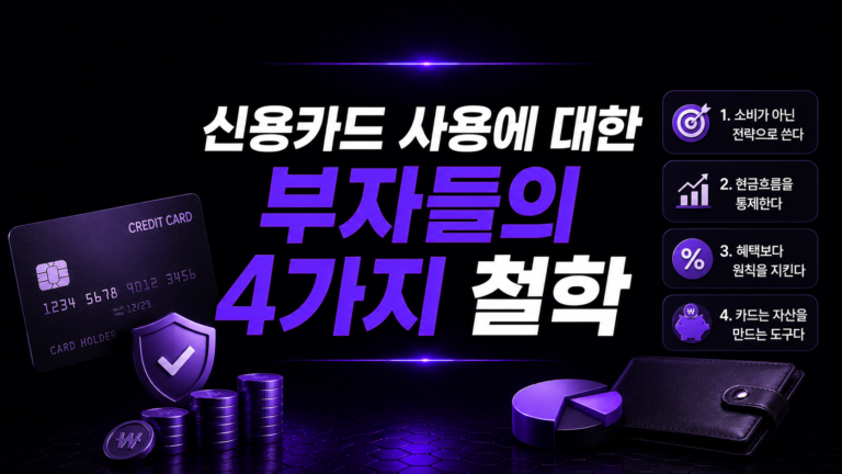 신용카드를 대하는 부자들의 4가지 철학