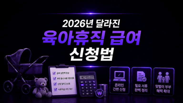 2026년 달라진 육아휴직 급여 총정리