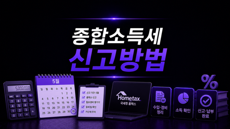 종합소득세 신고 방법과 꿀팁 총정리 !