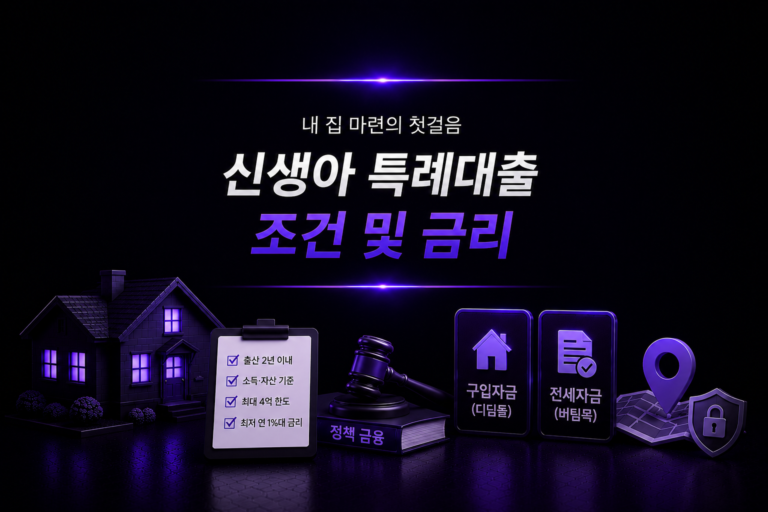 신생아 특례대출 조건 및 금리 총정리