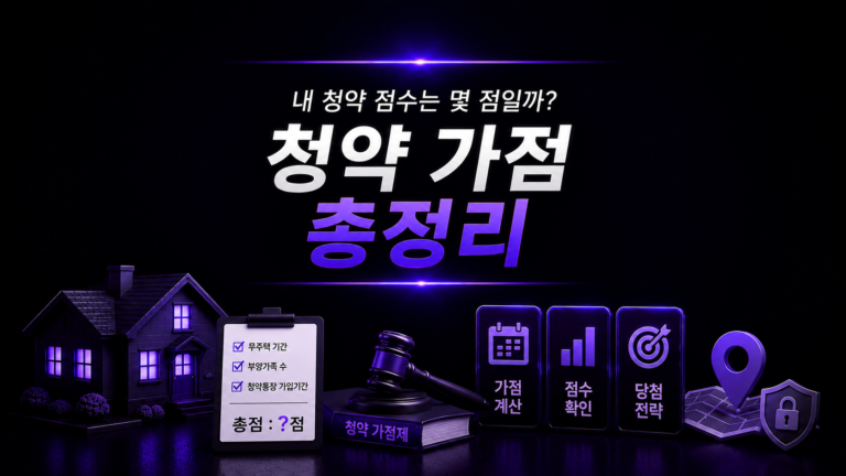 내 청약 점수는 몇 점일까?