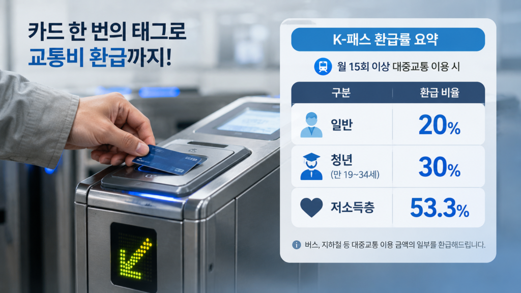 Life Money Lab이 정리한 K패스 및 경기패스 혜택 비교 요약 표 이미지