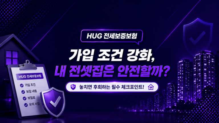 HUG 전세보증보험 가입 조건 강화 !
