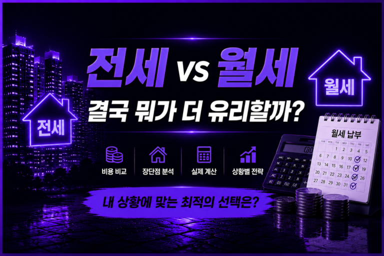 전세 vs 월세 결국 뭐가 더 유리할까?