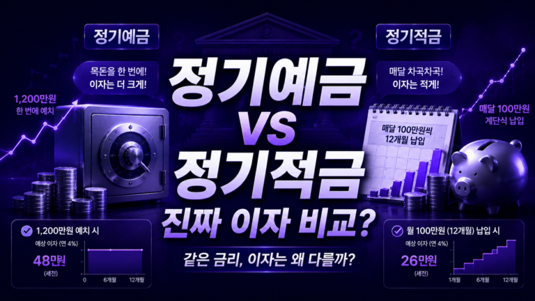 정기예금 vs 정기적금, 진짜 이자 비교?