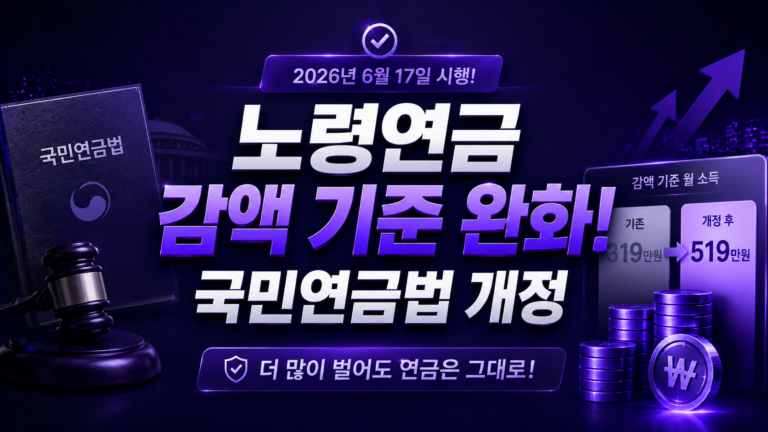 노령연금 감액 기준 완화!
